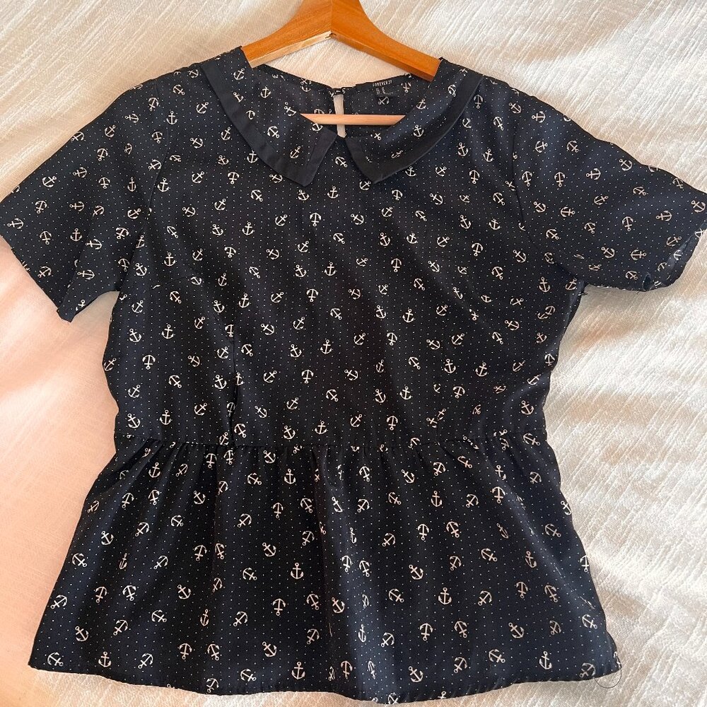 Anchor Peplum Top